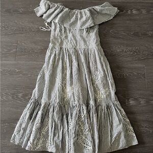 Tory Burch Smocked Eyelet Dress Size 4